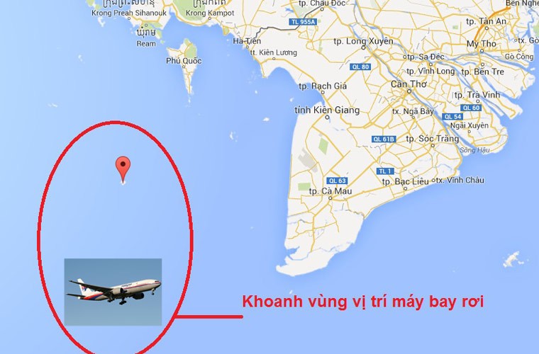 Một chiếc máy bay chở khách loại B777-200 của Hãng hàng không Malaysia mang số hiệu MH370 chở 239 hành khách, phi hành đoàn đang mất tích tại vùng biển cách đảo Thổ Chu (Phú Quốc, tỉnh Kiên Giang) 153 hải lý và cách Tây Nam mũi Cà Mau khoảng 120 hải lý. Thời điểm này, công tác tìm kiếm đang được phía Việt Nam, Malaysia, Singapore khẩn trương thực hiện.